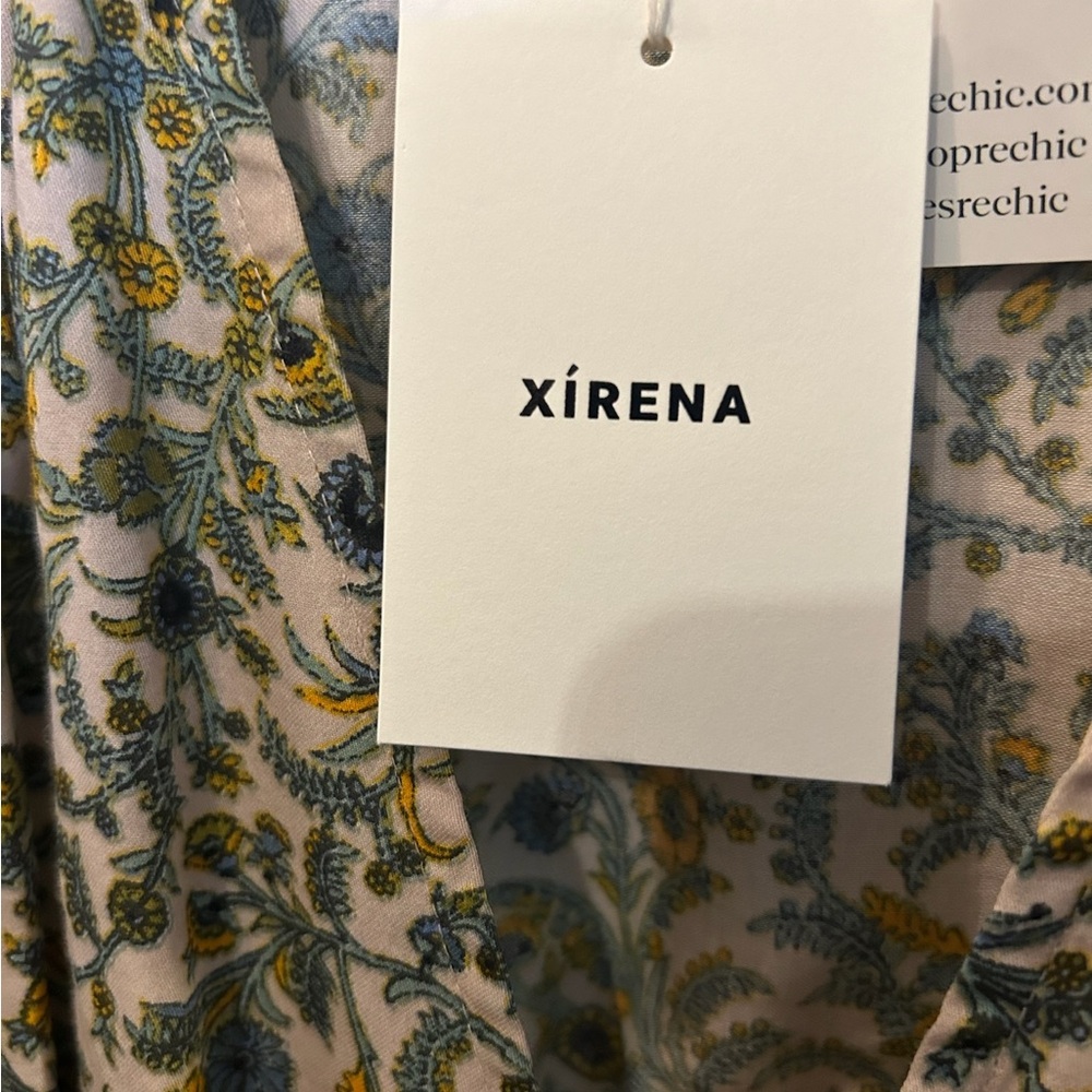 NWT XiRENA Gabrielle Cotton Bella Flora Back Cut-Out Midi Dress, Size M - Picture 7 of 9